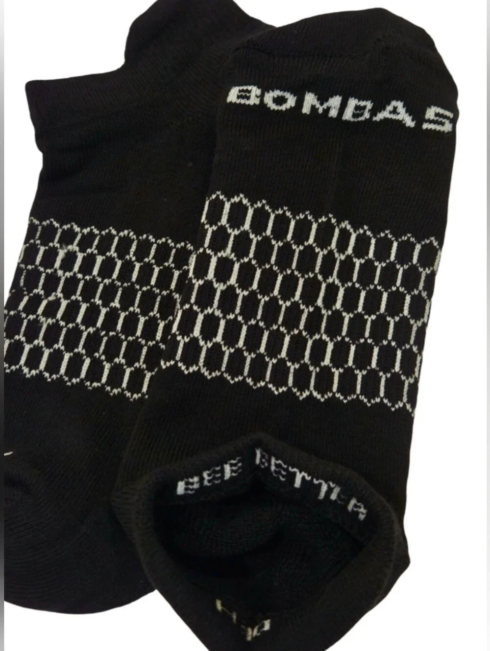 Bombas Medium Ankle Socks Black & White 5 Pair BNWT Unisex Honeycomb Arch Suppor